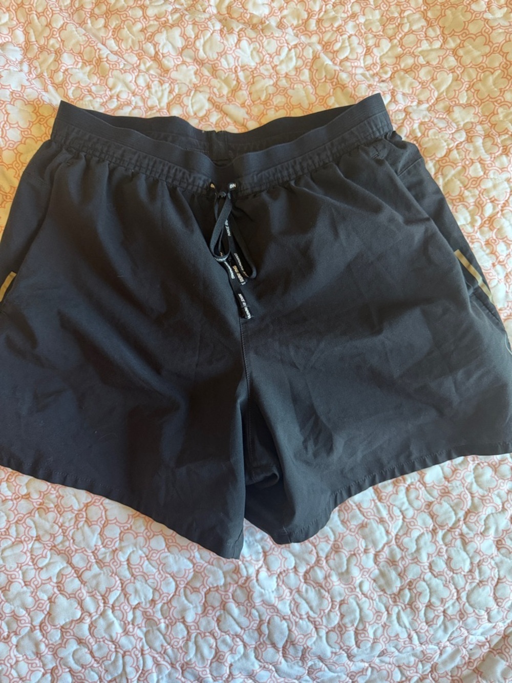 Nike Black Athletic Women's Shorts with Gold Accent